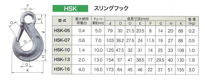 ステンレススリングフック