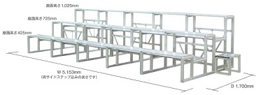 アルミ観覧席ＮＫＡ－３５Ｓ２