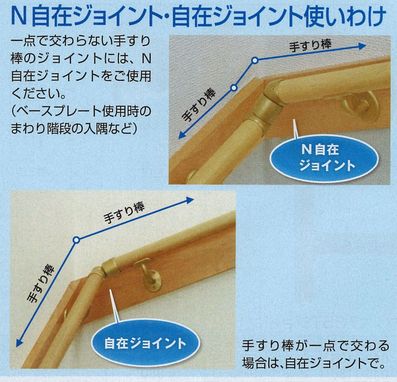 Ｎ自在ジョイント、自在ジョイントの使い分け