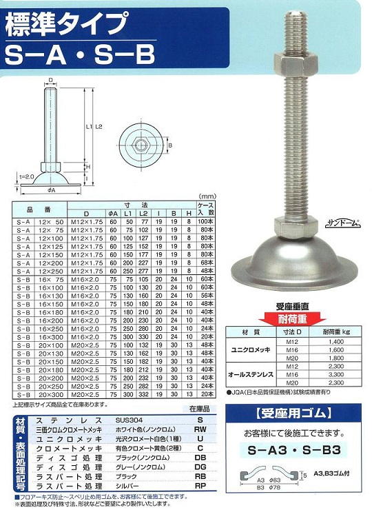 アジャストボルト標準タイプ