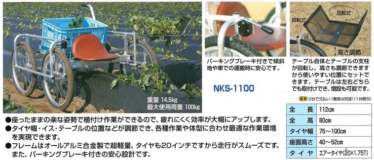 乗用植付け作業車