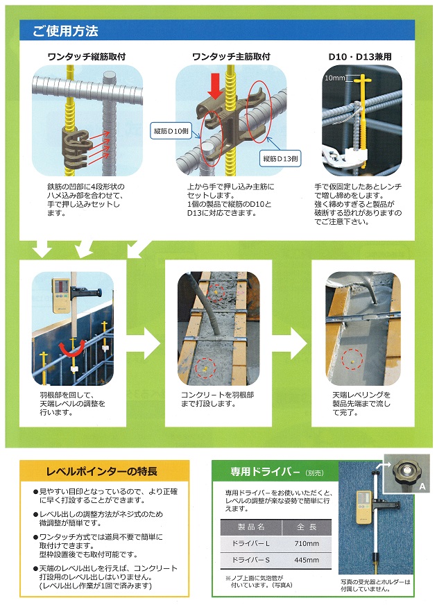 レベルポインター使用方法