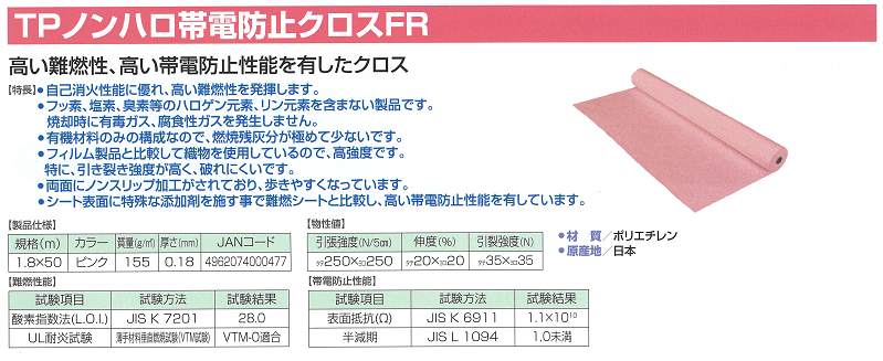 ＴＰノンハロ帯電防止クロス