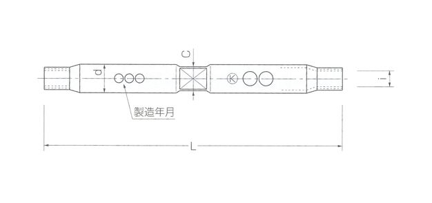 パイプ式ターンバックル枠サイズ表（Ｗネジ）1