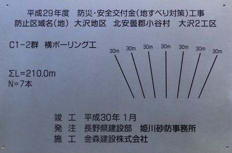 防災工事銘板