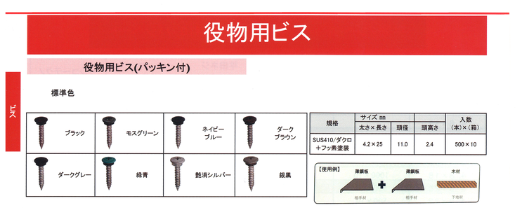 役物ビス