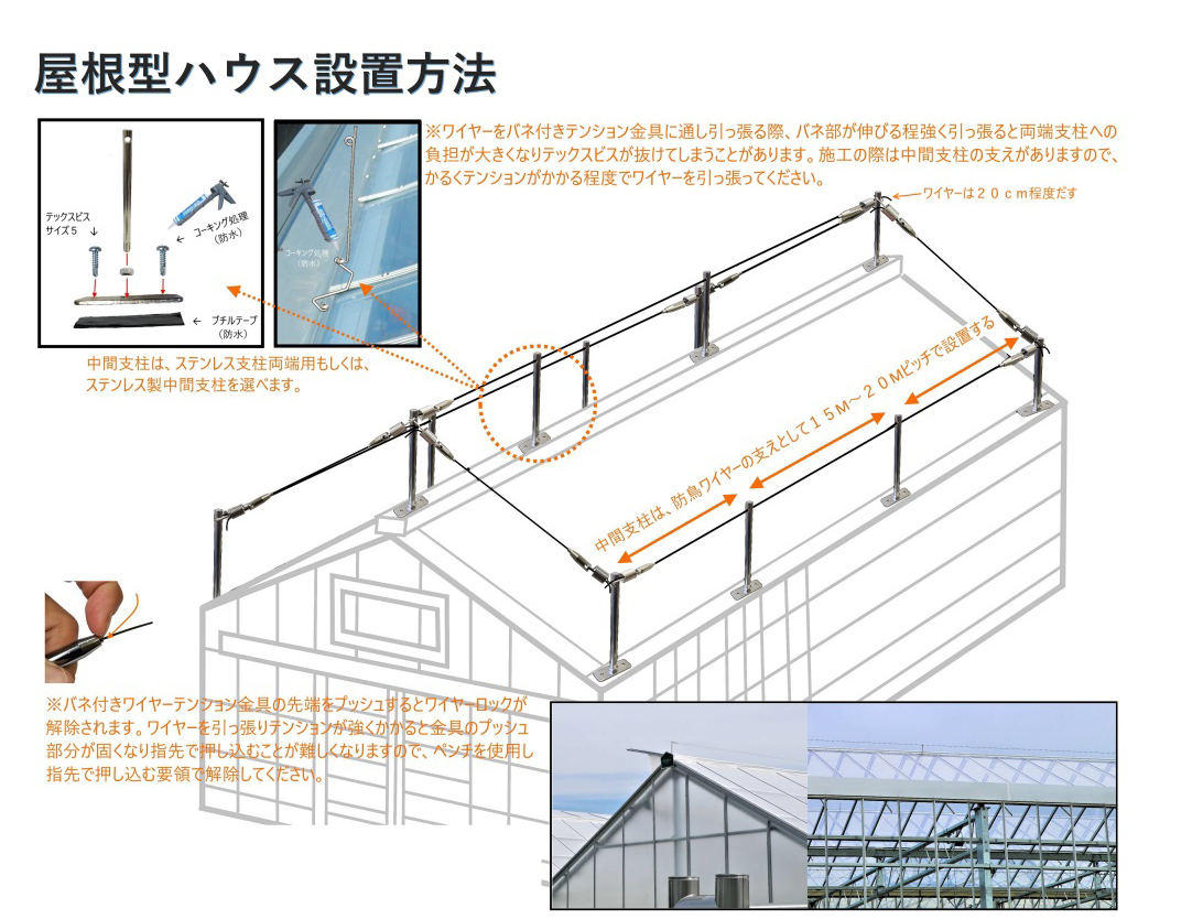 鳥よけワンタッチ　施工方法①