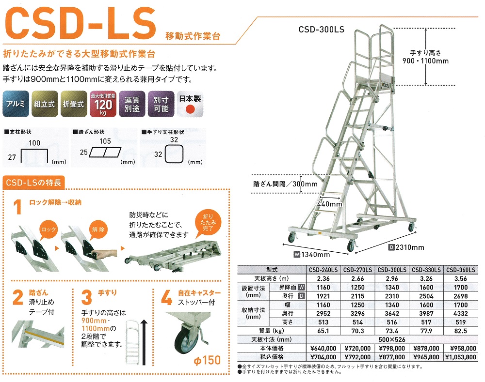 移動式作業台ＣＳＤ－ＬS