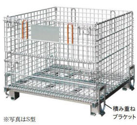 かご型パレット 吊上げ式 L型S型キャスター付き