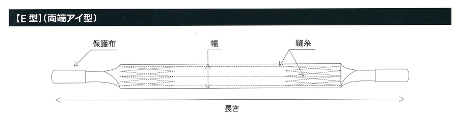 ベルトスリングE型(両端アイ型)　仕様