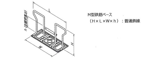 Ｍ型鉄筋ベース図