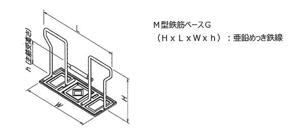 Ｍ型鉄筋ベースＧ図