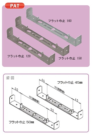 フラット巾止