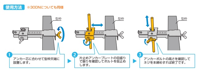 片止めアンカープレート使用方法