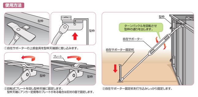 自在サポーター固定杭使用方法