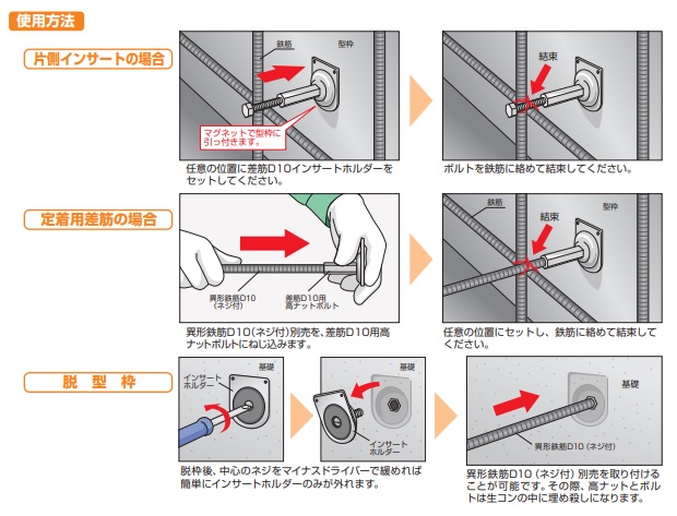 差筋インサートホルダー使用方法