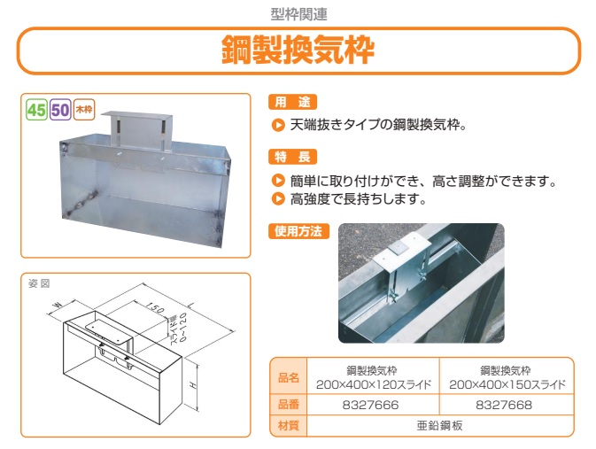 鋼製換気枠