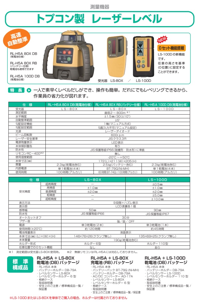 トプコン　レーザーレベル