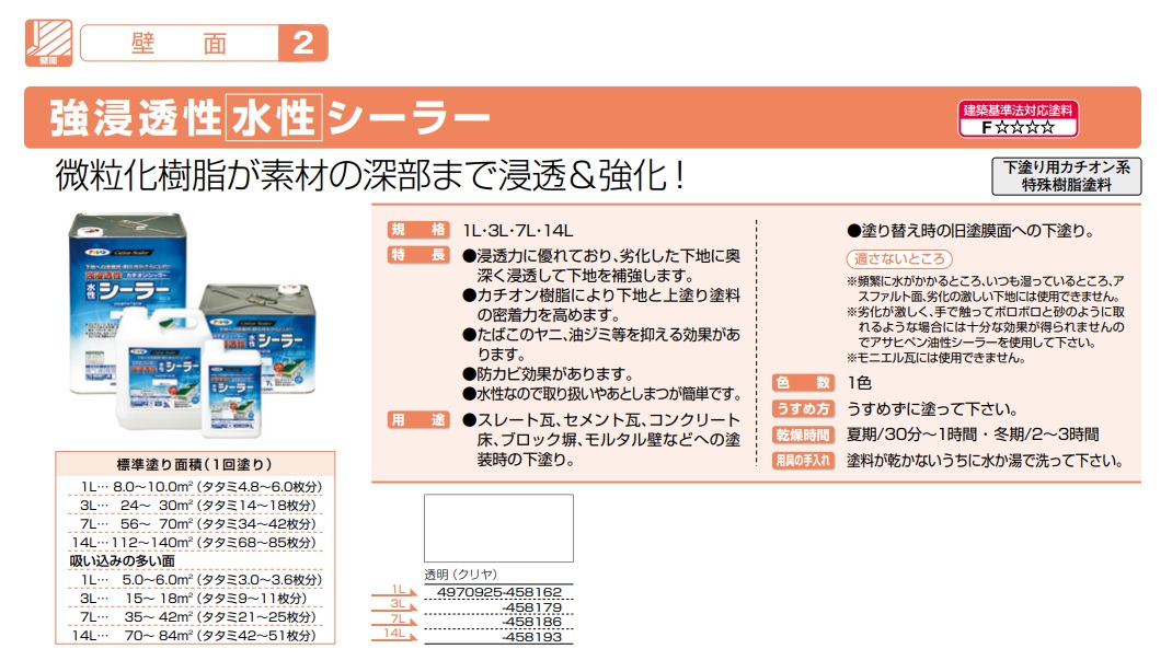 強浸透性水性シーラー