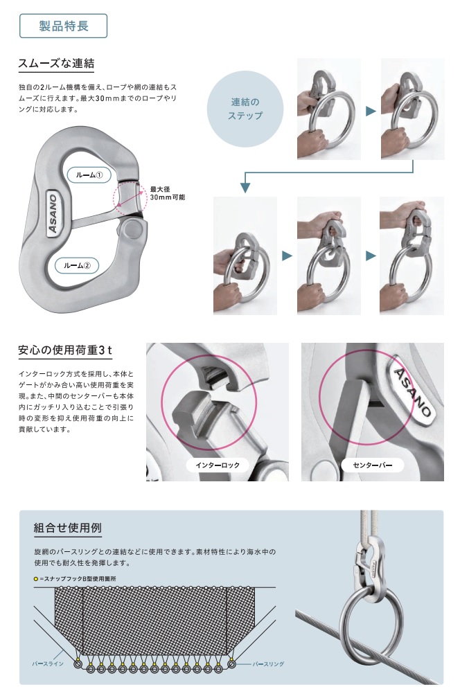 スナップフックB型