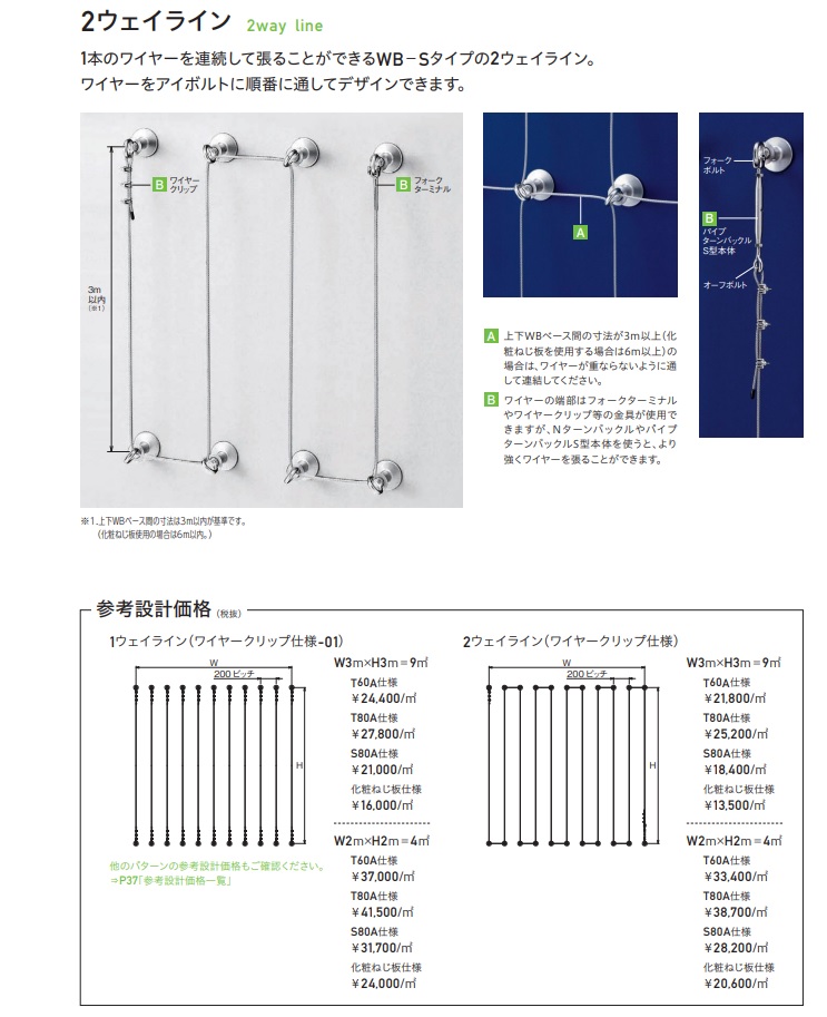 壁面緑化シンプルタイプ　２ウェイライン