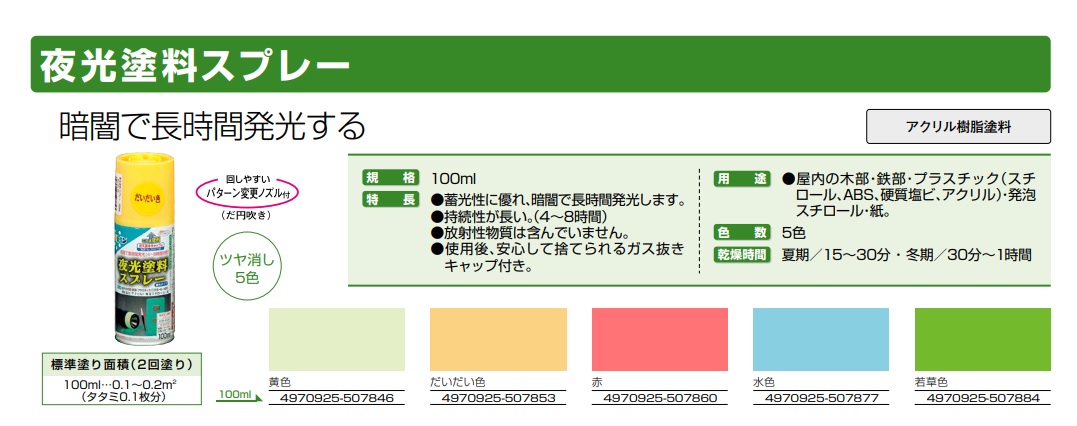 夜光塗料スプレー