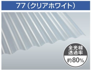 鉄板小波76波Y波クリアホワイト