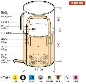 コンテナバック丸型2B(KR-2-B)、当店おすすめ最高級品