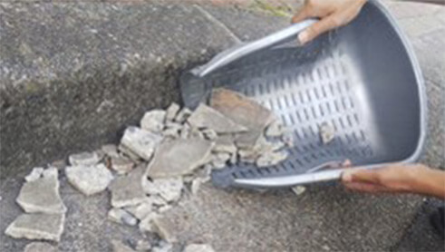 シルバー箕はコーナーや狭い場所にもフィットします