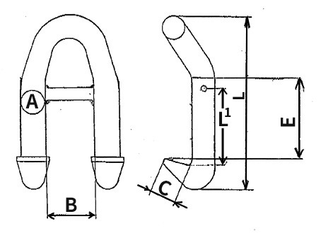 鉄板吊り用フック(ヤーク)
